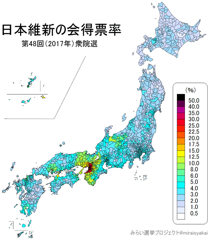 有権者数に応じて日本地図を変形させたら政党の地盤はどう見えるか 武器としての世論調査 番外編 三春充希 はる みらい選挙プロジェクト Note
