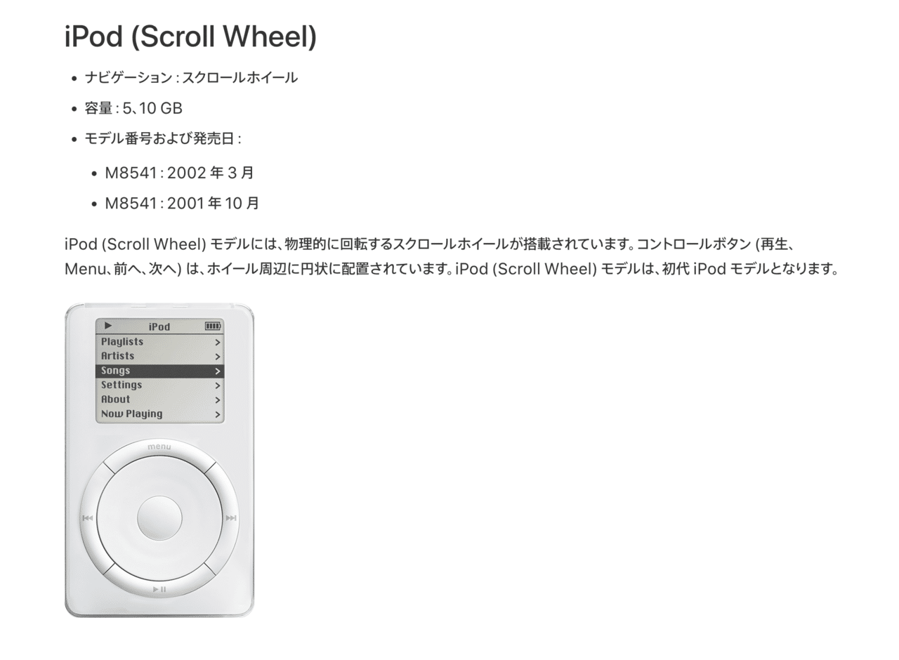 今日は2001年に初代iPodが発売された日です。 画像はAppleのサイトから