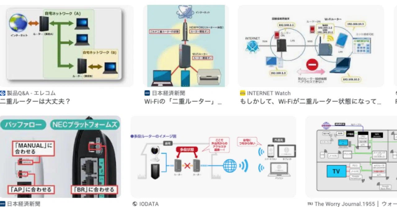 nasneと二重ルータ設定｜大山大工