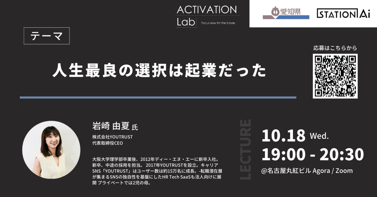 【レポート】ACTIVATION Lab 起業家講演会 vol.2 |STATION Ai