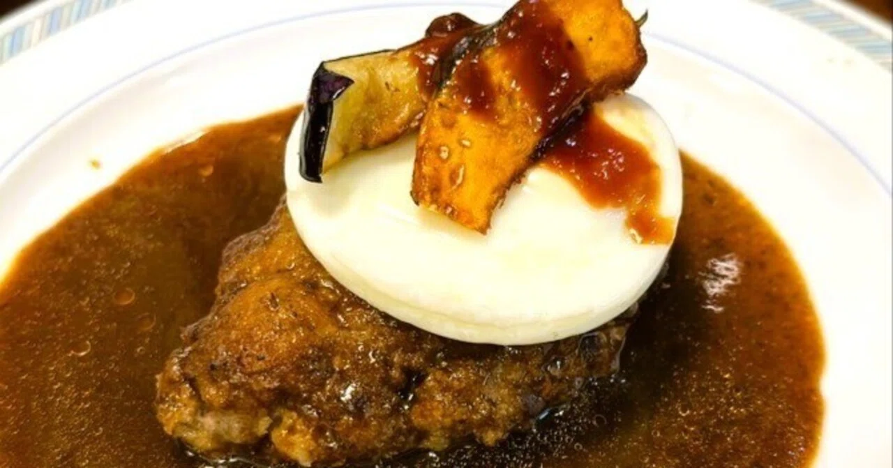 Enjoy the signature demi-glace hamburg steak, fried shrimp & cream ...
