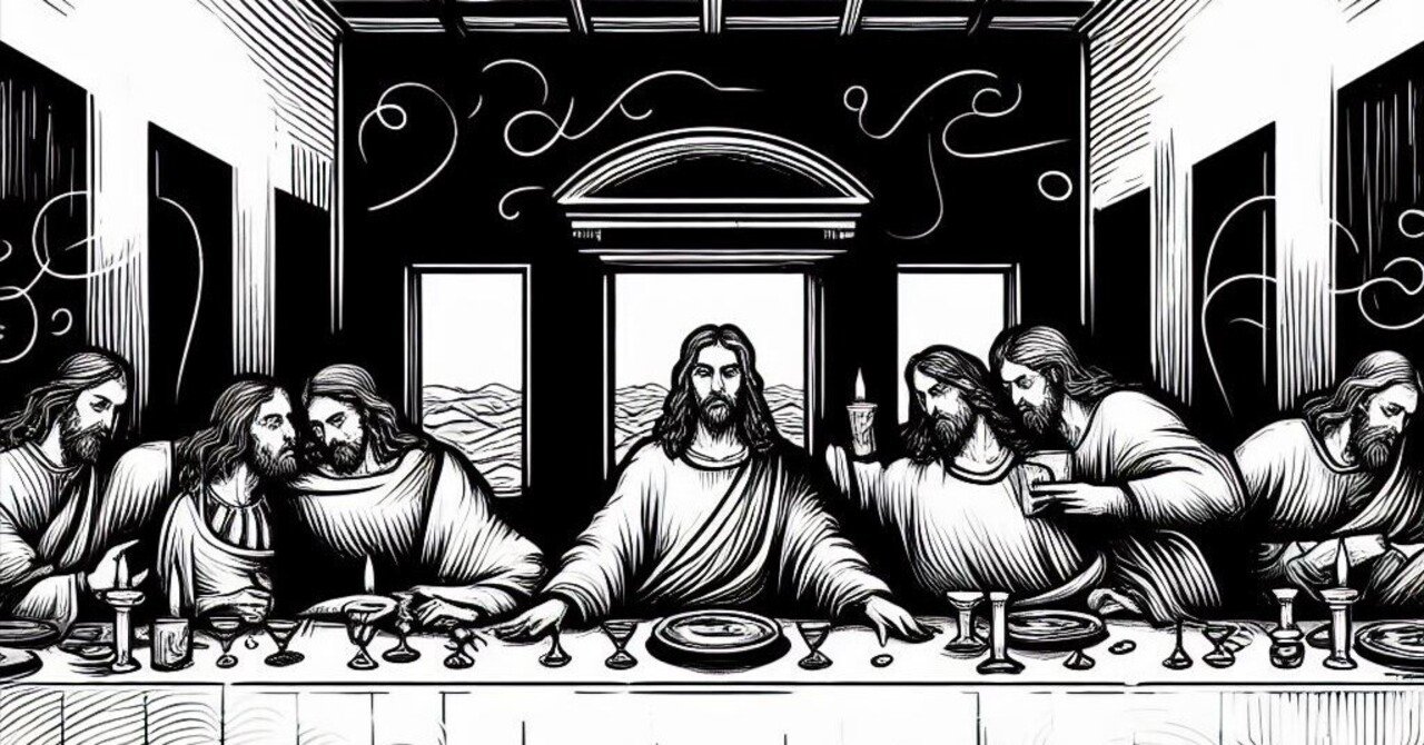 最後の晩餐 鉛筆デッサン レプリカ レオナルド・ダ・ヴィンチの最後の晩餐 The Last Supper, after