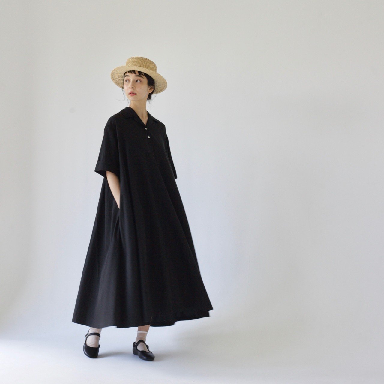 THEILMA ザ イルマ ダイアナ エコ ドレス BLACK IN-157BK1.jpg
