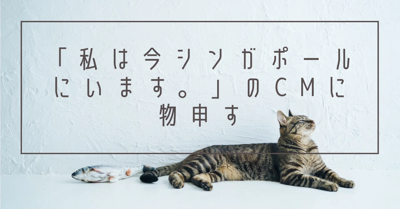 私 は 今 シンガポール に い ます