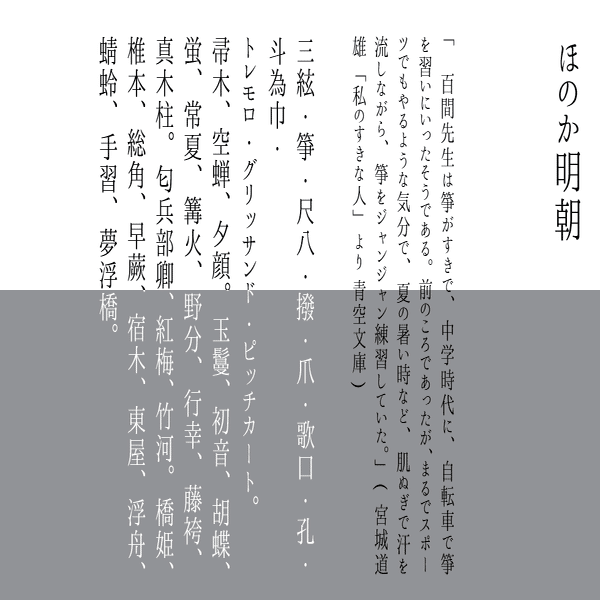 和風のデザインに合うフォントを探す M Inata Note
