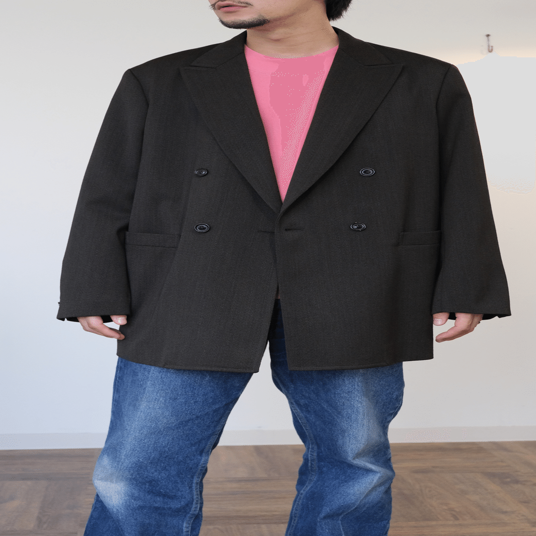ジャケット・アウター ULTERIOR MELANGE WOOL GABARDINE D/B JKT ULTERIOR” MELANGE WOOL GABARDINE D/B JKT MELANGE BROWN” | Lapel