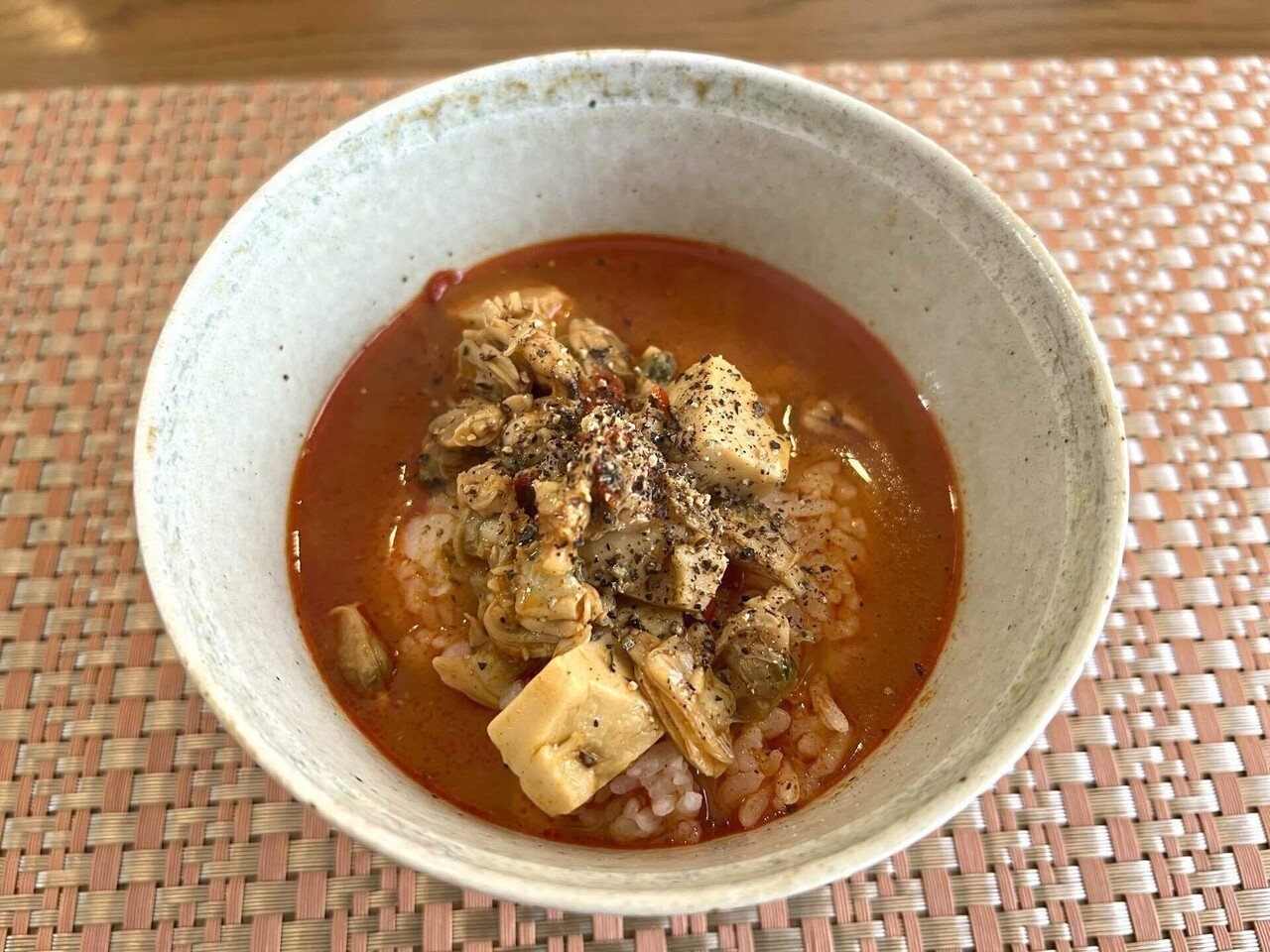 ご飯にかけるあさりチゲ 無印良品グルメ】アサリたっぷり！ ごはんにかける『スンドゥブ