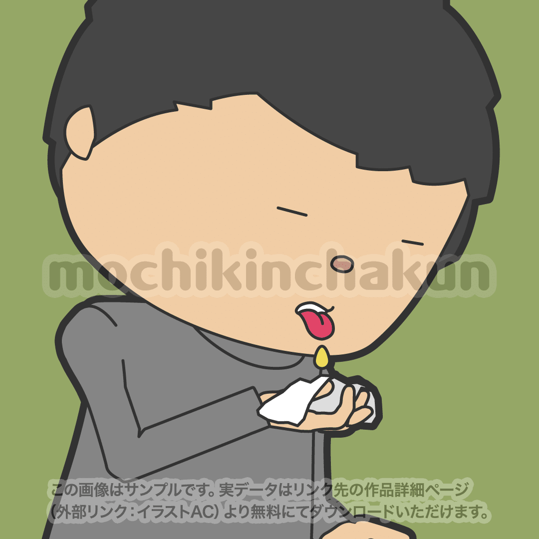 のど・首の痛み 4点セット【無料素材／イラストAC】｜もちきんちゃくん, image size:1080x1080