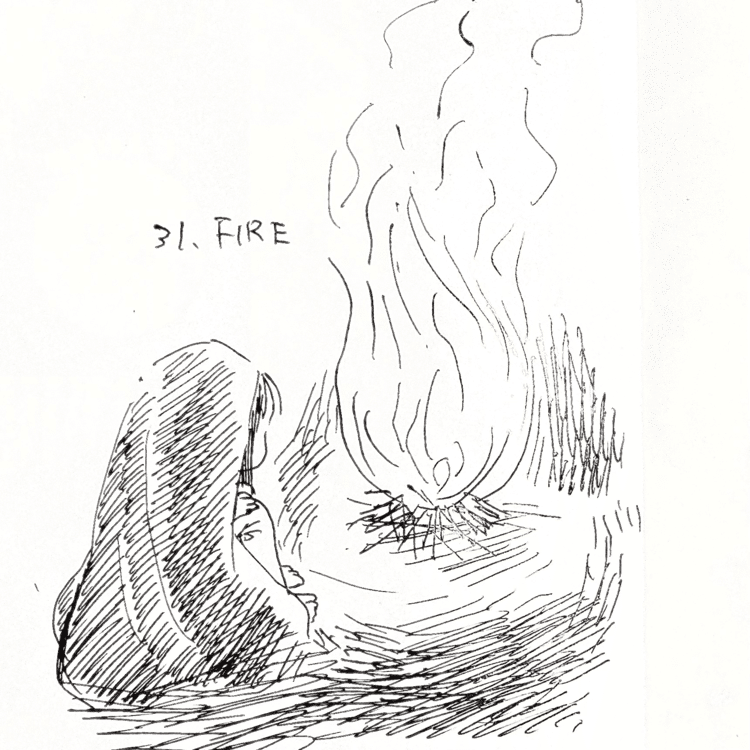 インクトーバー31日目。FIRE.火🔥