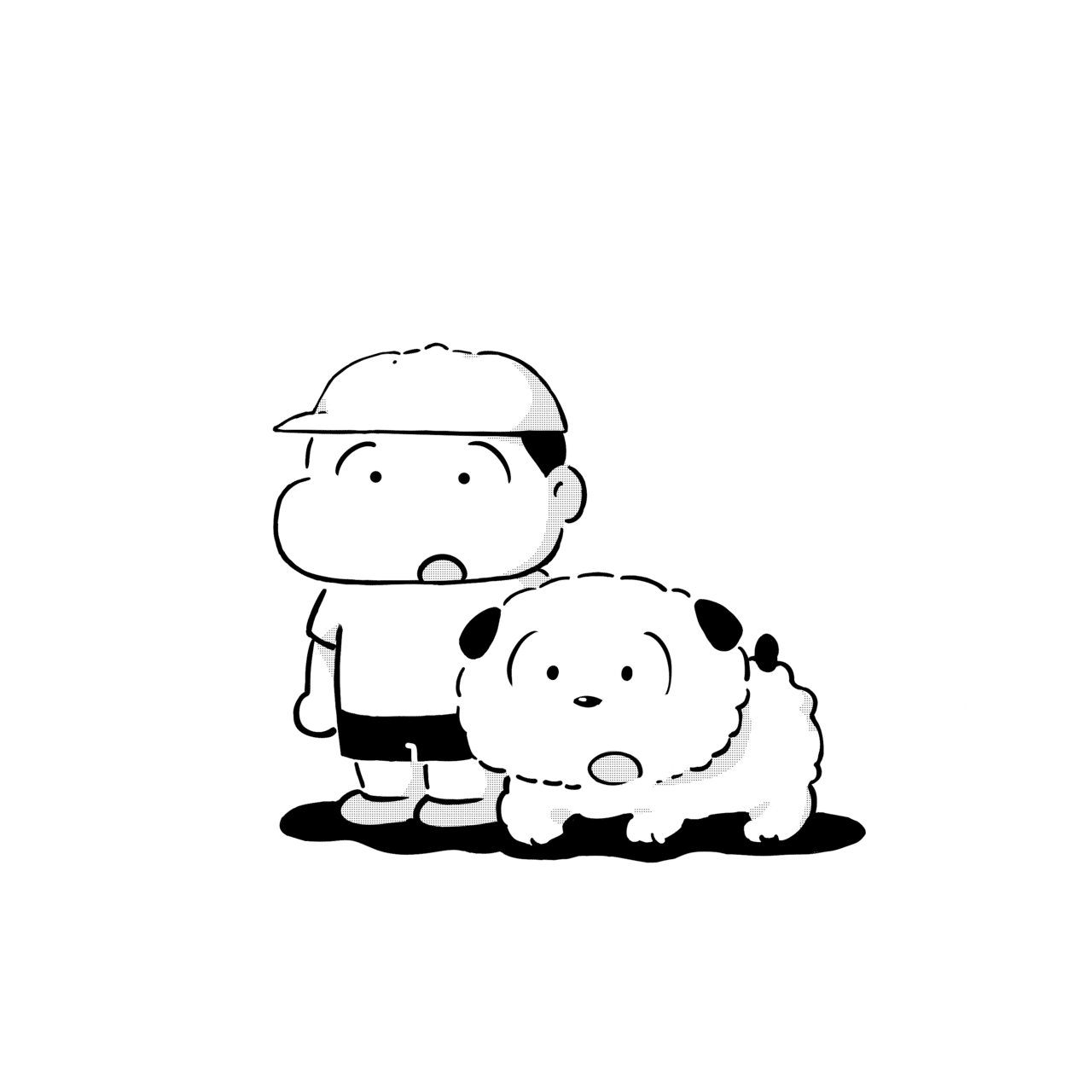 少年と犬