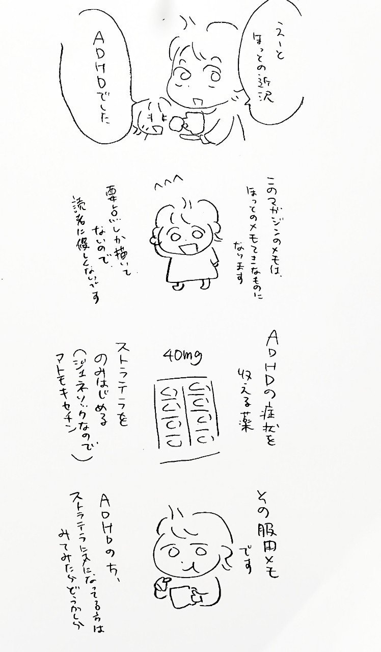 Adhd薬 ストラテラ アトモキセチンカプセル 服用日記1日 5日まで ゴルシ瑳織 育児 Adhd エッセイ Note