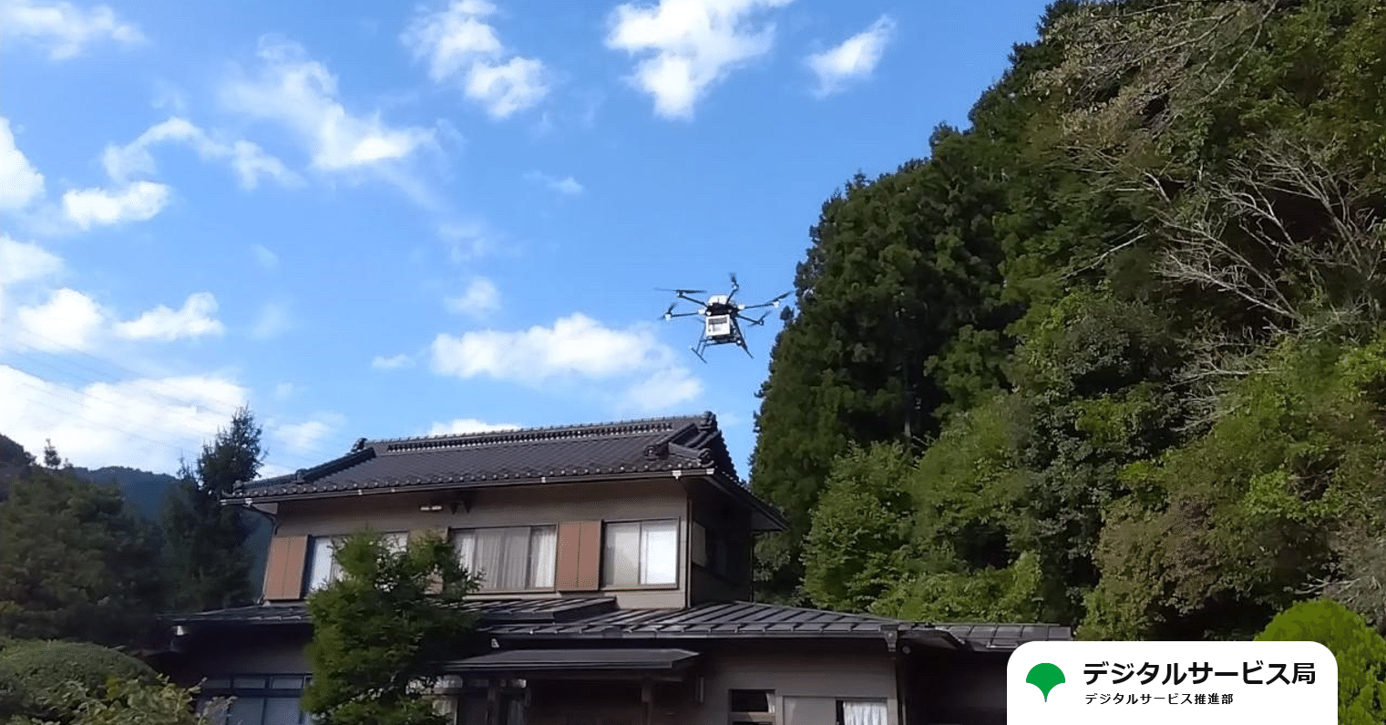 山間地域でドローンによる宅配便※の配送プロジェクトを行いました!(※模擬の宅配貨物を使用)