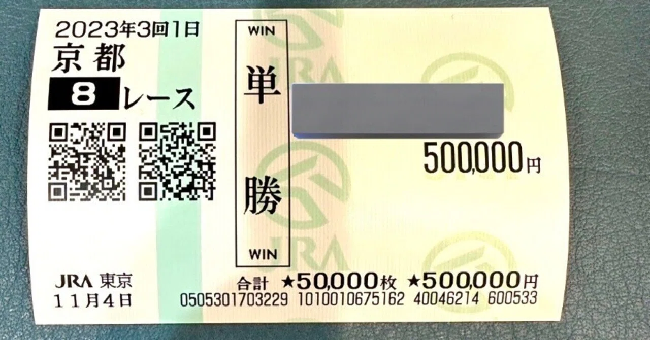 2戦目。単勝50万円買いました。京都8レース｜拓矢