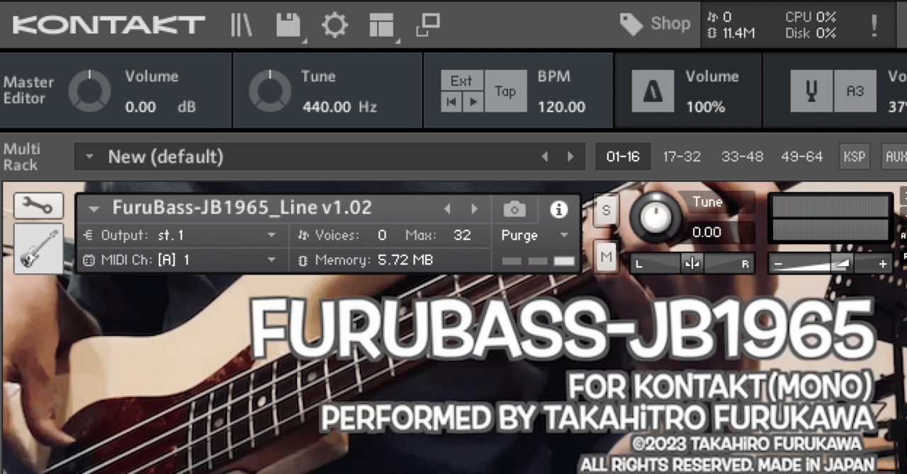 自作ベース音源をリリースしました『FuruBass-JB1965』｜Furukawa