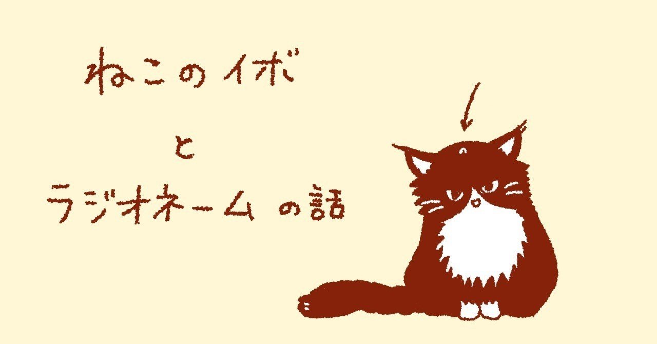 だ話 ねこのイボとラジオネームの話 こばやしさとえ わかるちずや Note だ話 ねこのイボとラジオネームの話 こばやしさとえ わかるちずや Note