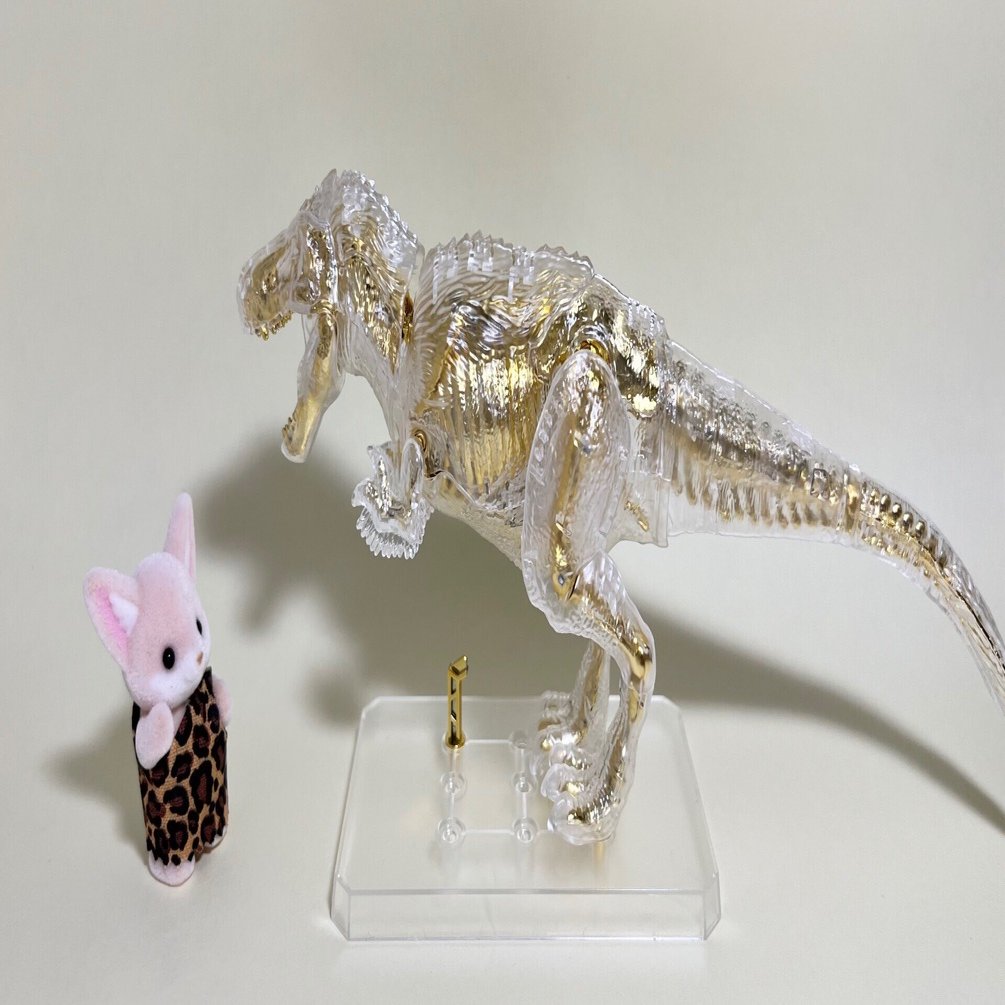 ティラノサウルス　ゴールドメッキver. キャラパキ　懸賞　バンダイ　あたり 5,000名に当たる！プラノサウルス ティラノサウルス ゴールド