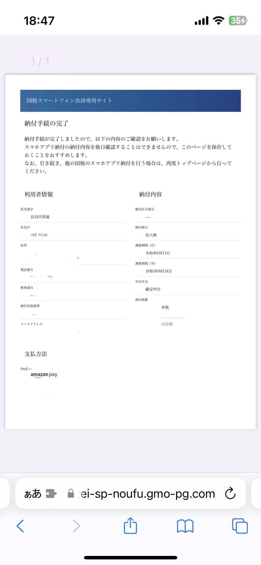 税金の支払いをアマギフからAmazonPayすれば