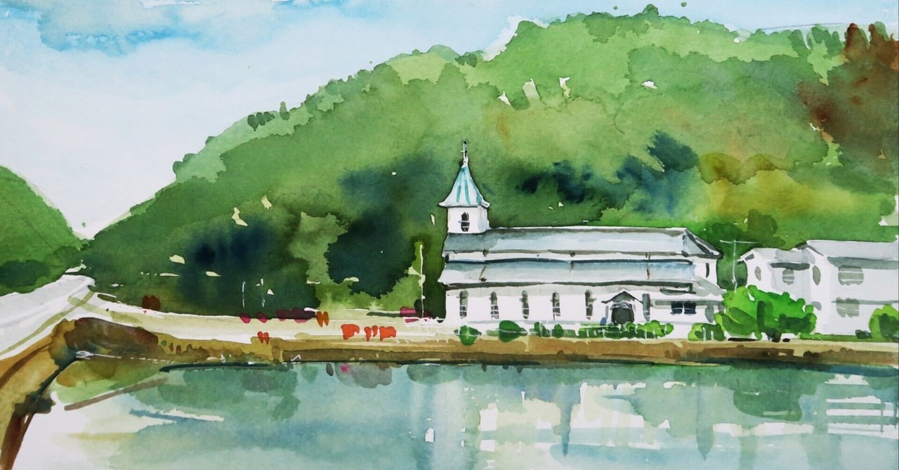 魚群探知機誕生の地「五島」／海辺の水彩画｜海の音 - umi no oto - by