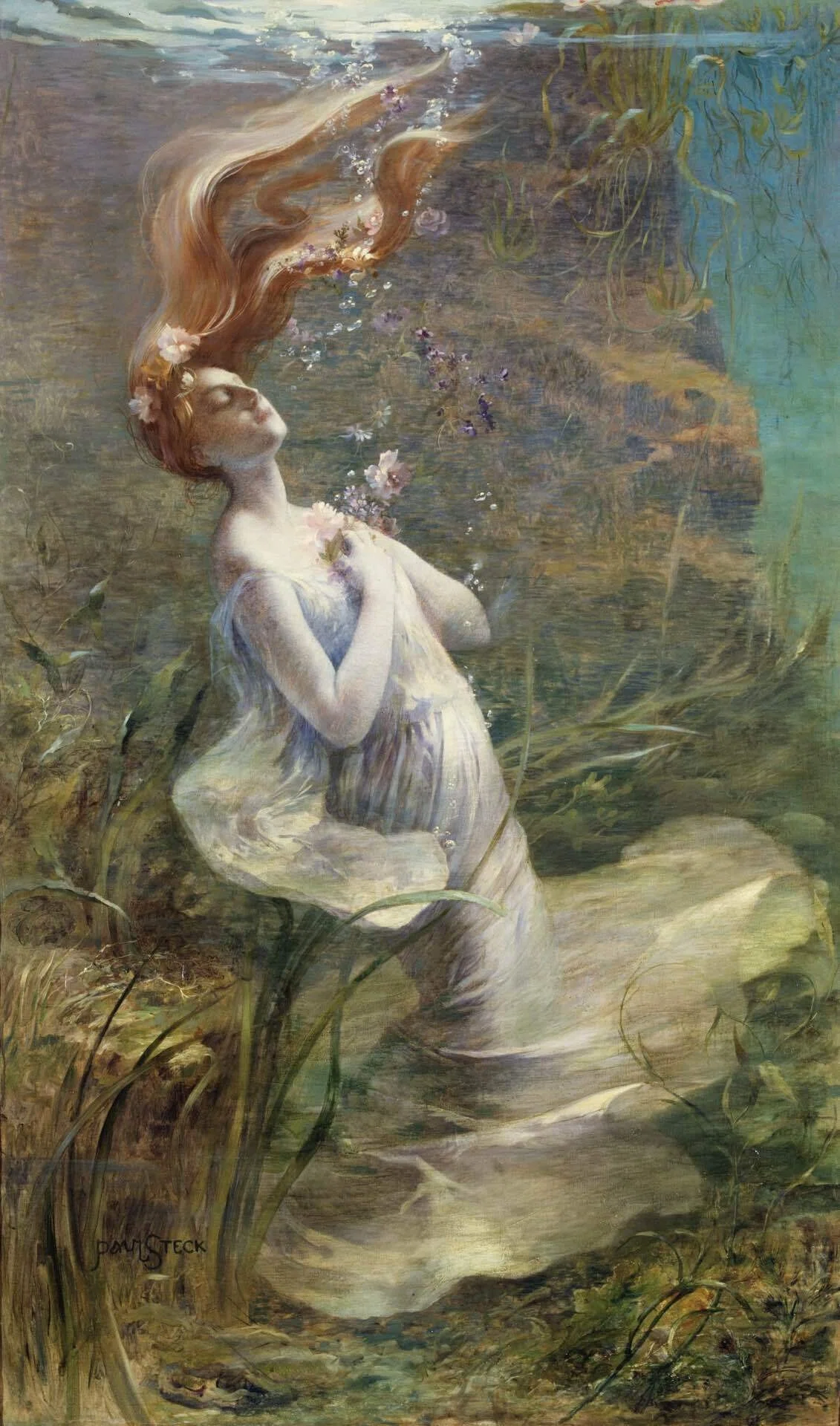 オフィーリア」(1894) Ophélie 🎨ポール・ステック(1866–…｜星の汀