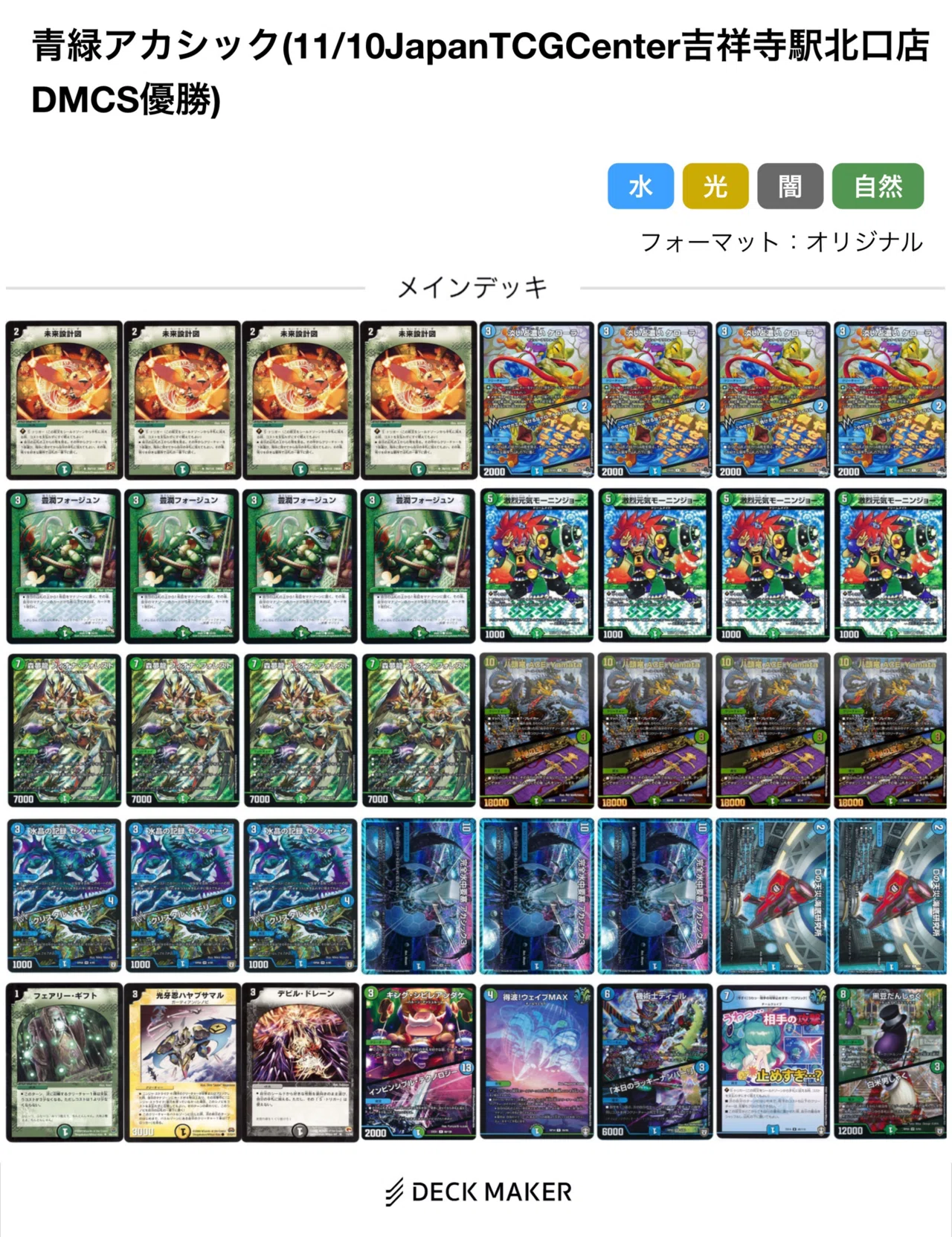 【cs優勝構築】 青緑 フィオナアカシック3 デッキ CS優勝3回】青緑アカシック3のすべて｜杓文字