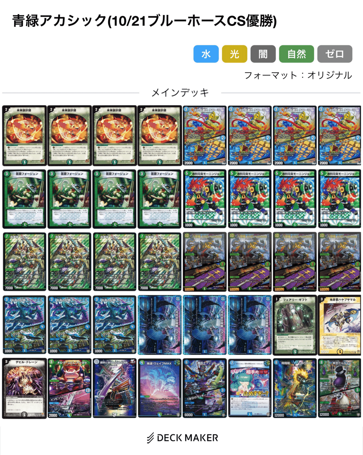 【cs優勝構築】 青緑 フィオナアカシック3 デッキ CS優勝3回】青緑アカシック3のすべて|杓文字