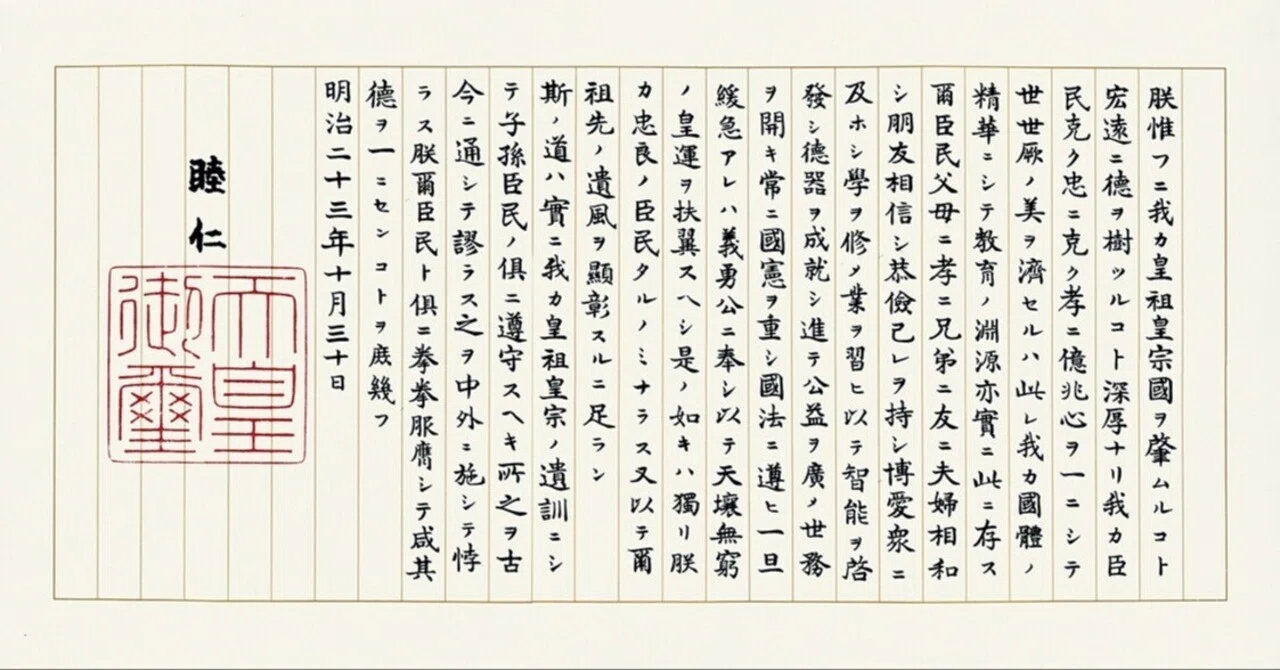 教育勅語の現代語訳（小野雅章氏による）｜めがね旦那