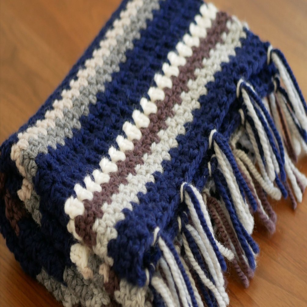 こだわって決めた6つの色と縞模様：膝掛け／ラグ／マルチカバー／ミニ