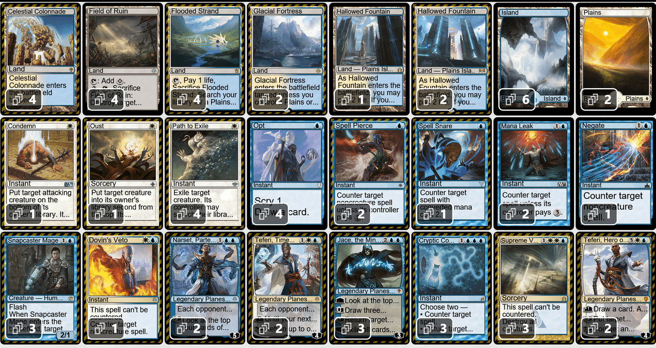 MTGモダン『青白コントロール』デッキ　サイドボード付き MTGモダン『青白コントロール』デッキ サイドボード付き（村栄