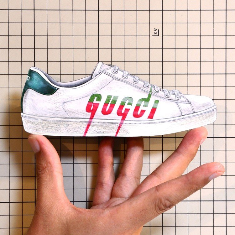 Shoes：01338 “GUCCI” Ace sneaker with Gucci Blade（Pre-Fall 2019） 