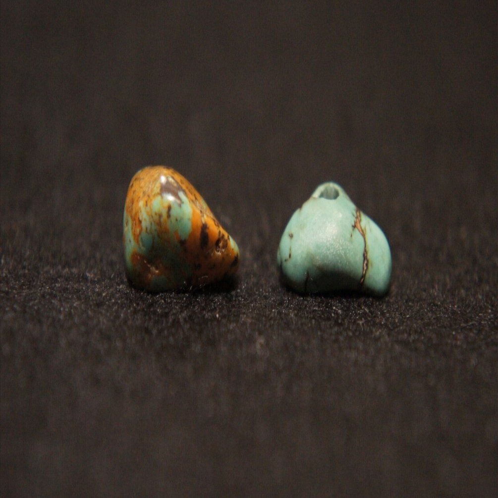 巾着のようなボトル入り・ブルーローズのオルゴナイト 巾着のような