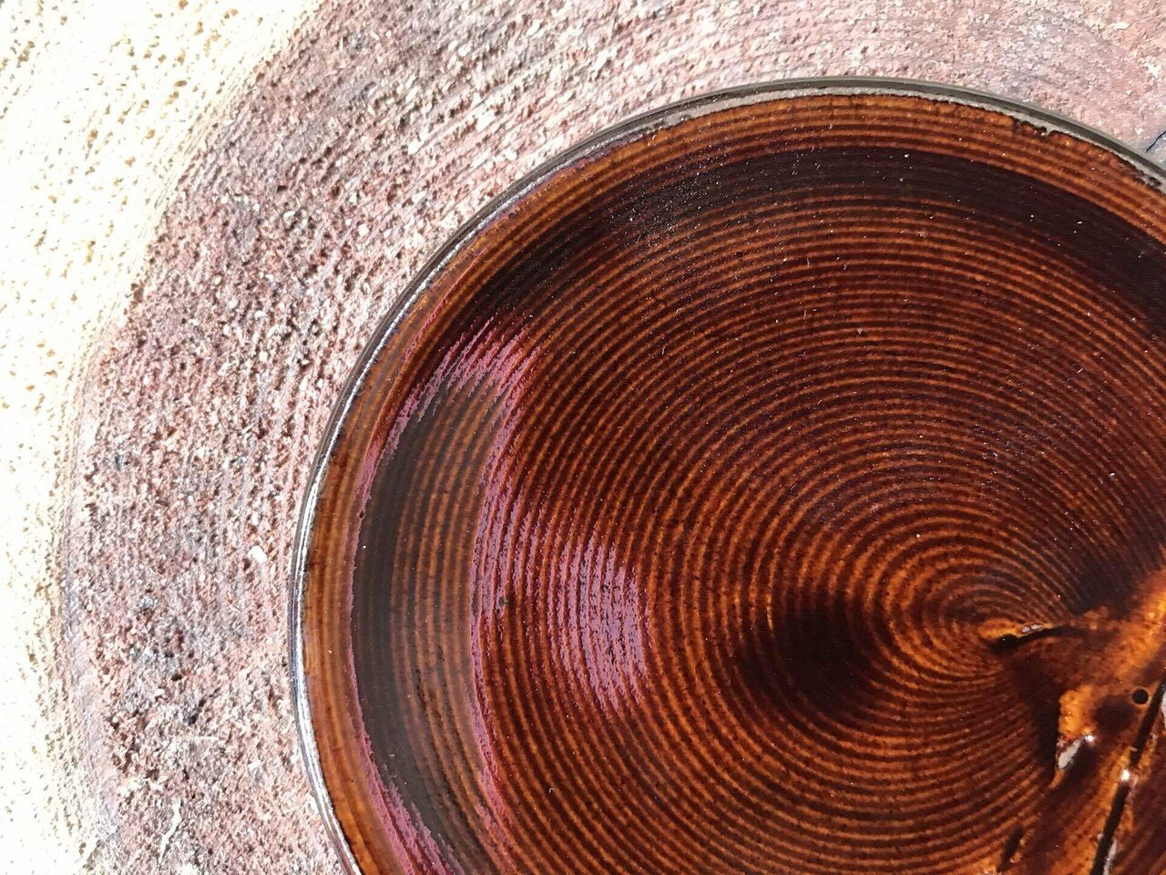 焼物(詳細不明) ガラス彩陶器-さら#ガラス彩陶器#さら#陶器#陶芸#ceramic