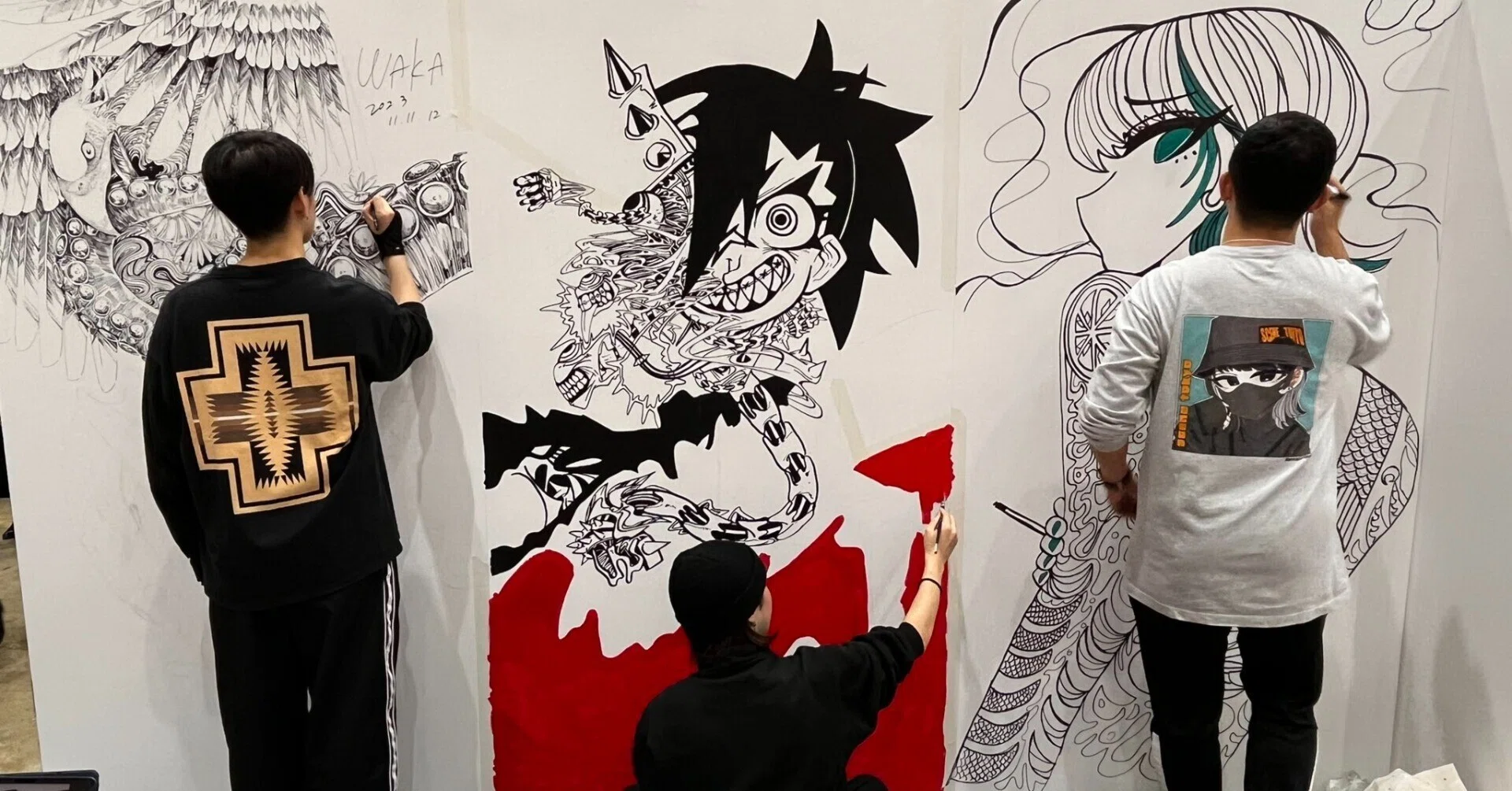 初デザフェス＆初ライブペイント参加回顧録｜おにぎりまん さ*／様 ライブペイント自画像