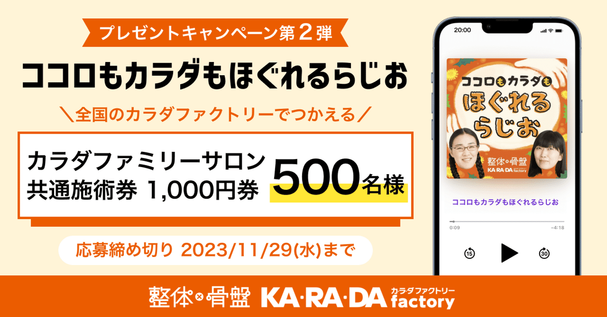 カラダファクトリー 共通施術券（13,000円分）