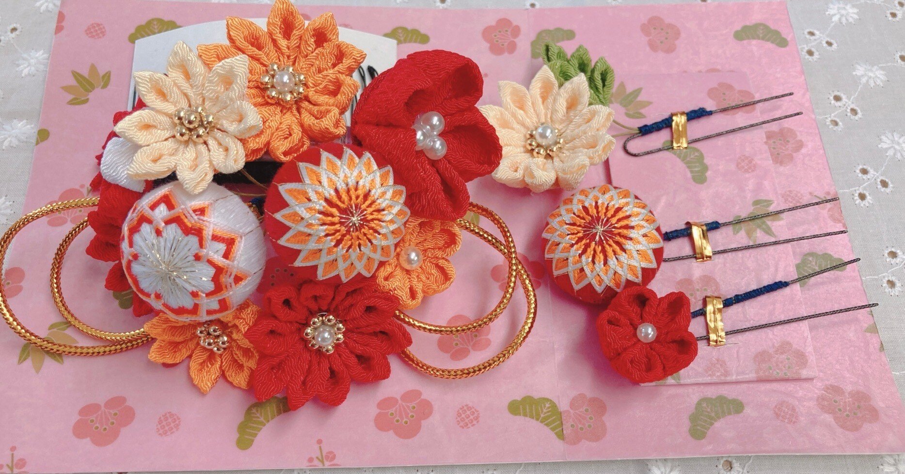 オーダー品のご紹介】成人式の髪飾り｜ゆりてまり