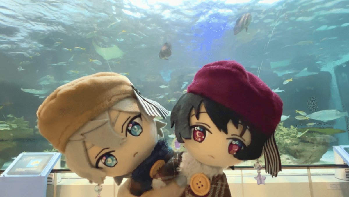 水族館を満喫するおふたり(プライズぬいのりつといず)