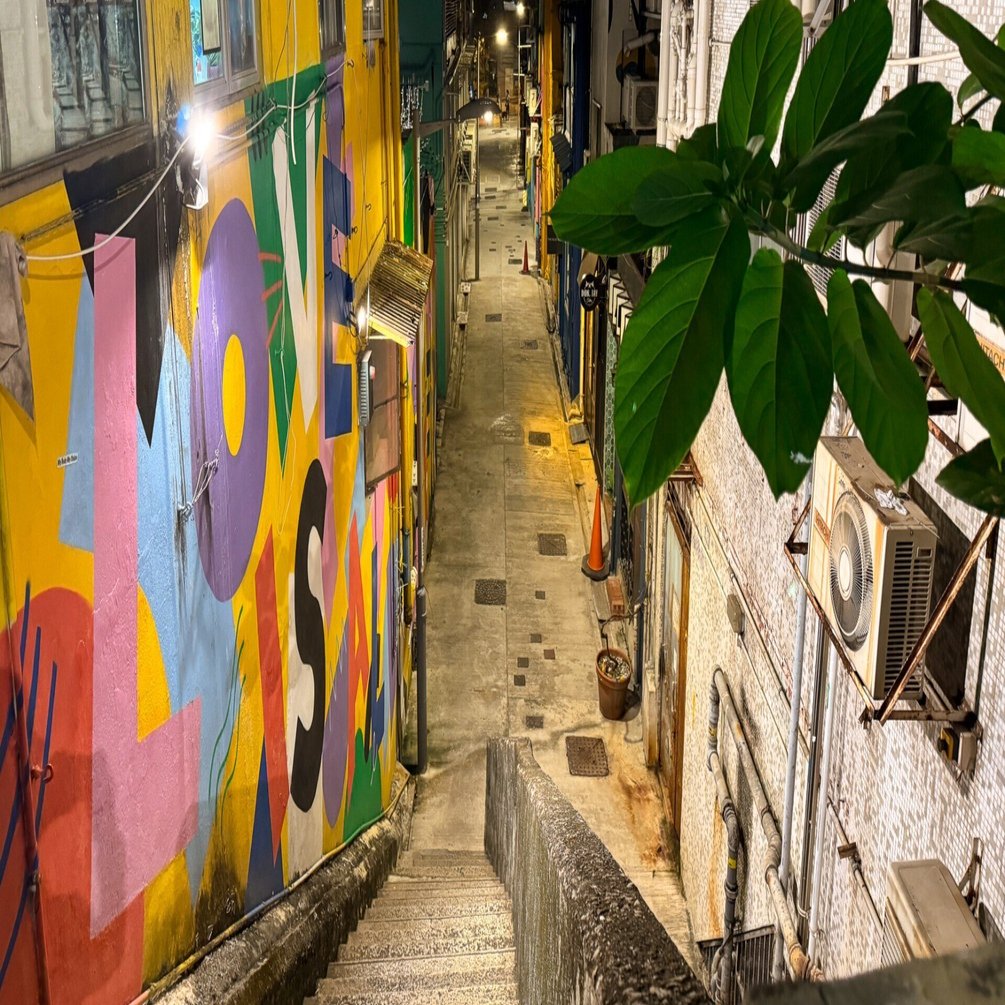 香港の街並み 油彩画 香港の街並み 油彩画 香港の街並み 油彩画 C