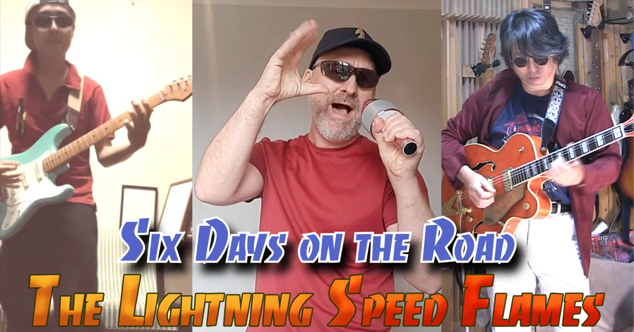 The Lightning Speed Flames再び！今度は「Six Days on the Road」をやってみました。Gretsch ...