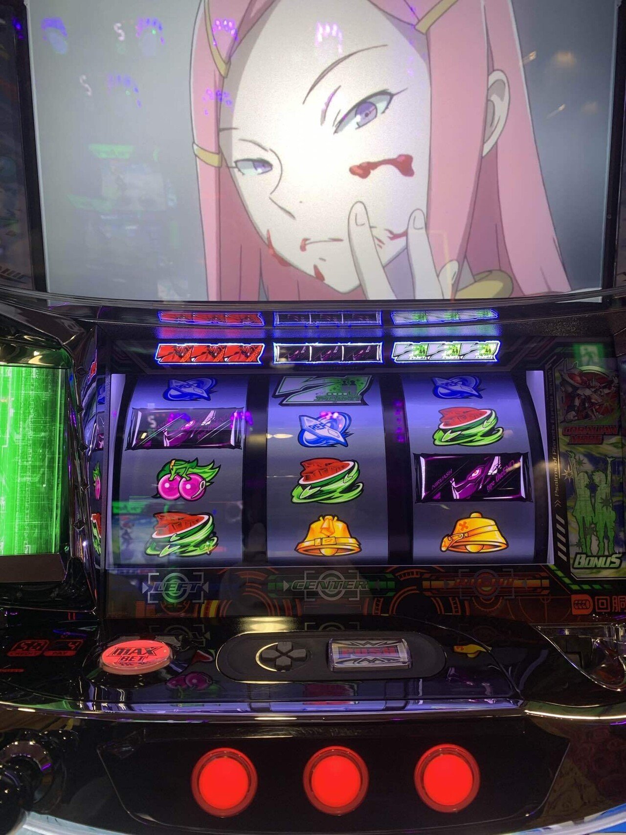 128戦目(パチスロエウレカセブンTYPE-ART、設定4、1万回転の記録