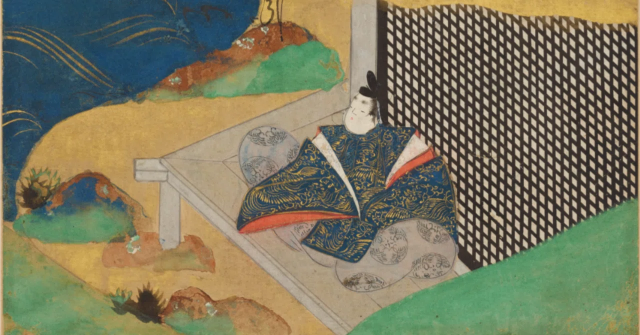 色紙 伊勢物語「複製」 俵屋宗達作 制作:集巧社 自作色紙たとう S211SS