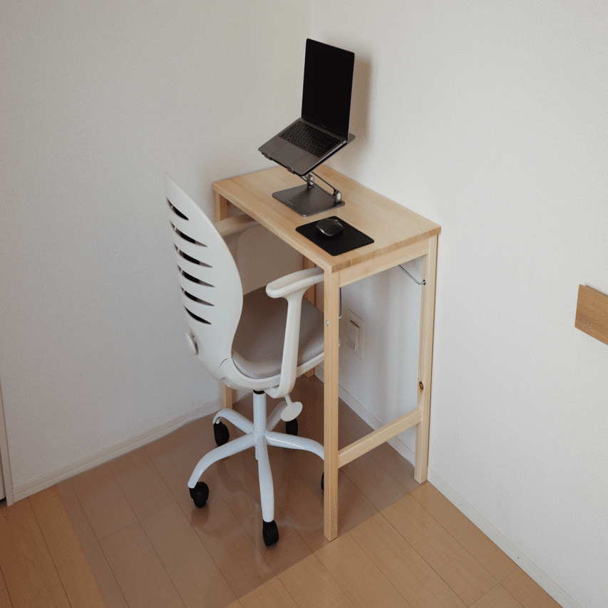 購入品】無印良品の折りたたみデスク＋αでシンプルな作業環境を作り