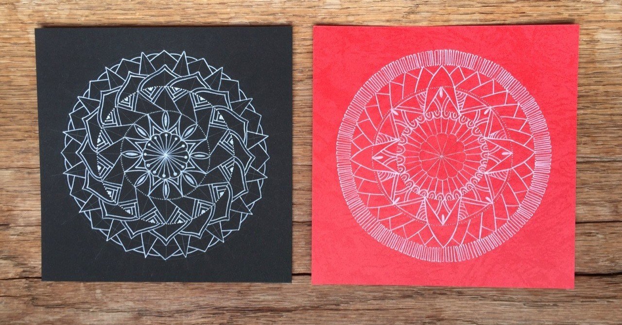 白ペンで描くマンダラアート｜アユミ＠絵描き