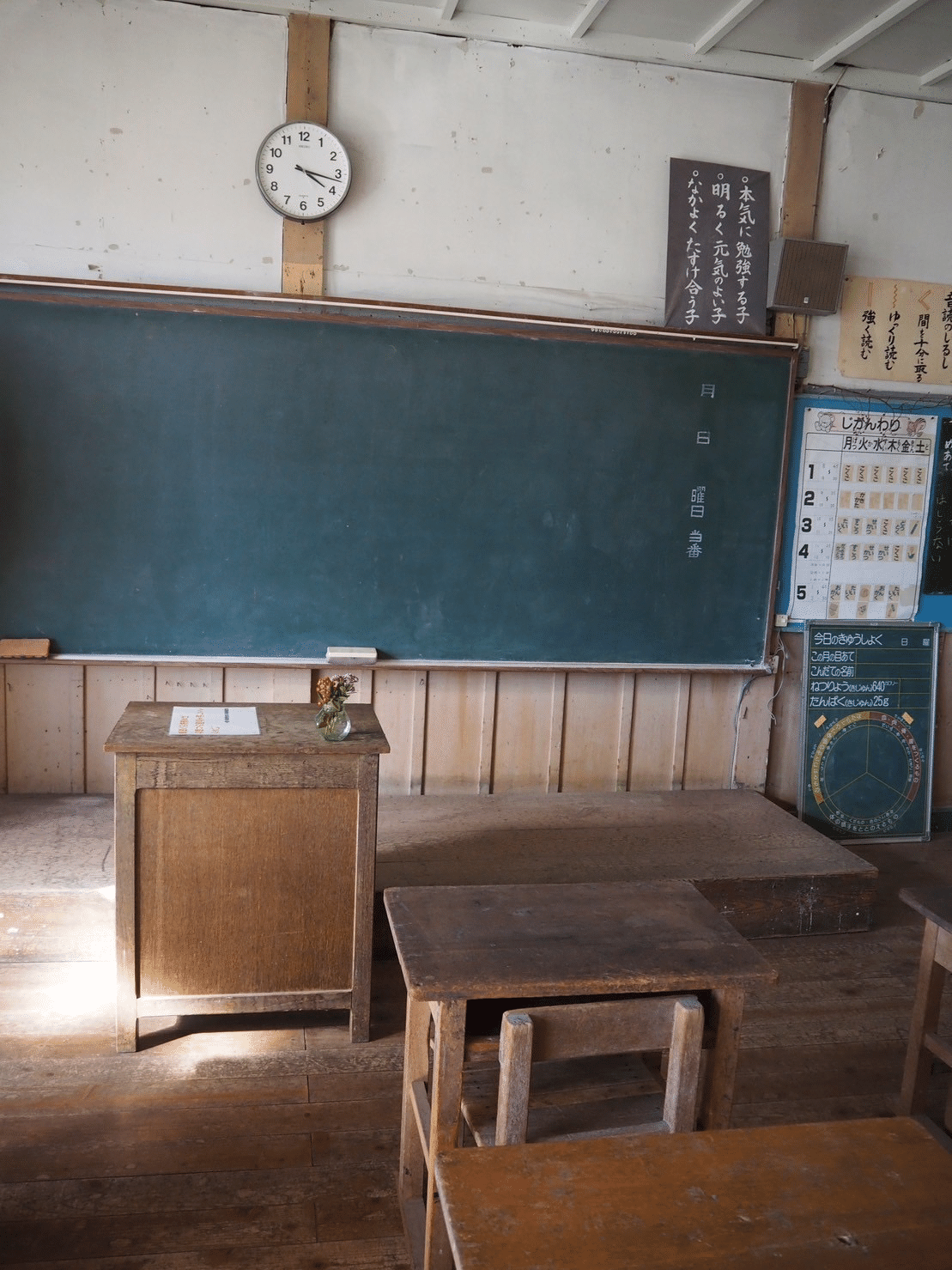 学校用黒板 木製 廃校になった学校で実際に使われていたもの 2 学校用