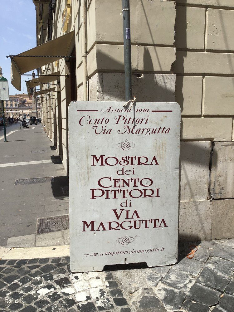 マルグッタ通りの百人展 Cento Pittori di via Margutta を観に行きました。