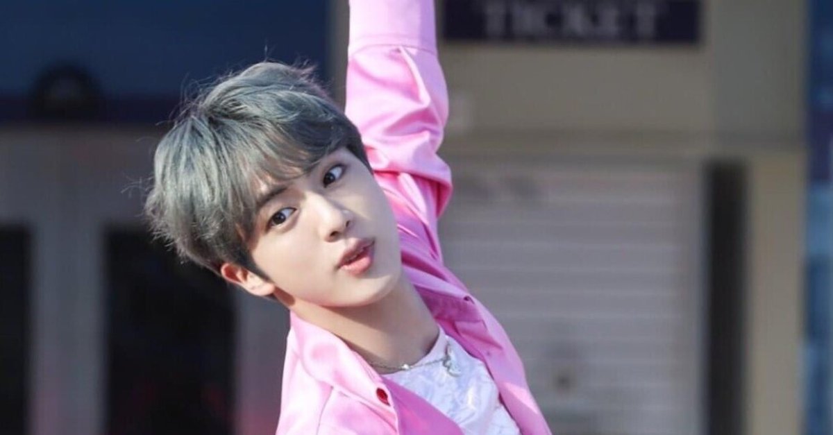 BTS jin ジン ロンT ピンク M ビーティーエス ジン ジン ロンT ピンク メガ