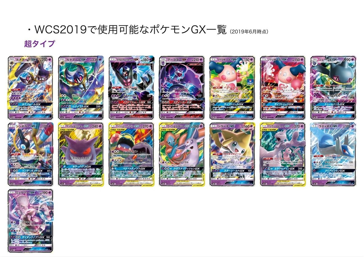 Pokémon World Championships 2019 TCG部門 使用可能カード Pokémon World Championships 2019 TCG部門 使用可能カード