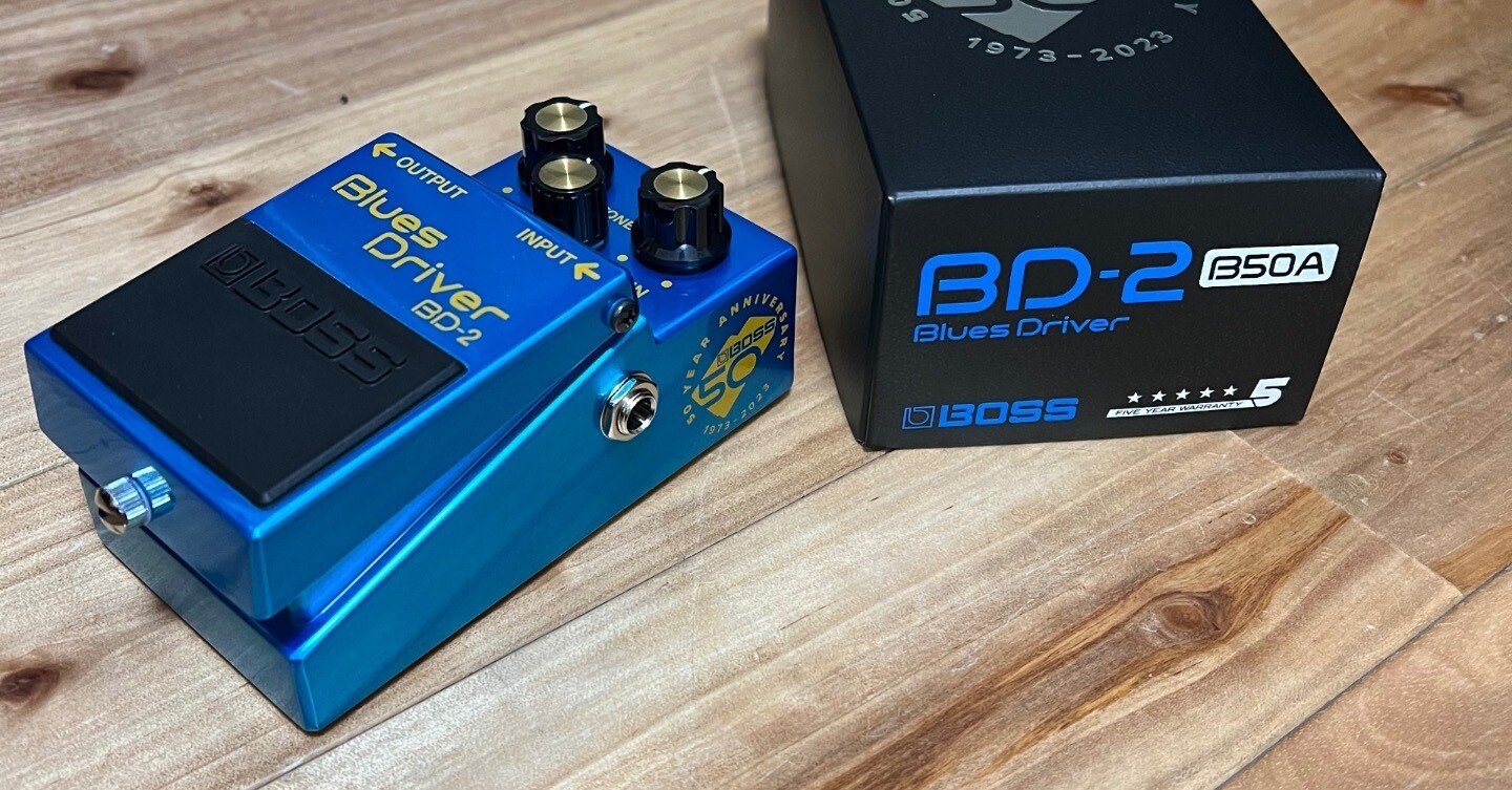 BOSS Blues D BD-2 B50A 50周年アニバーサリー BOSS BD-2-B50A Blues Driver 50th Anniversary Effects Pedal Blue