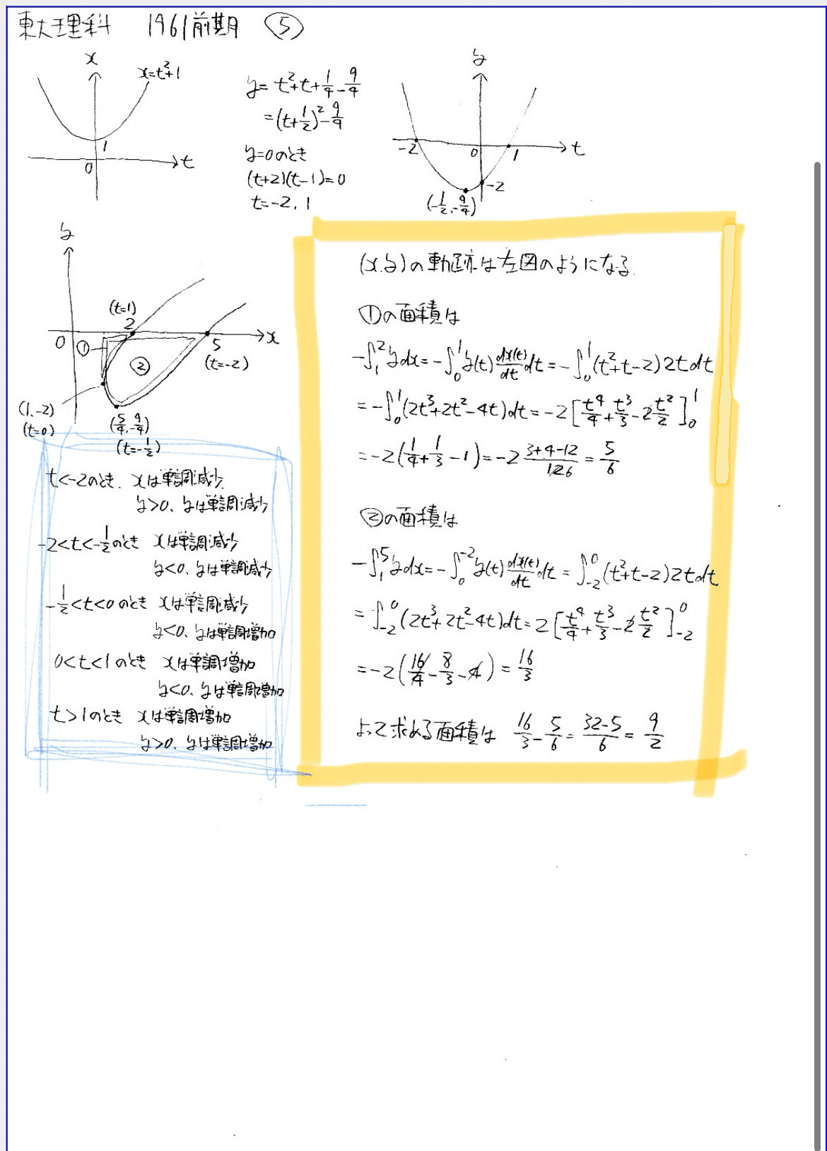 東大数学理系1961年前期 第5問解答解説｜学習院高等科 社会問題