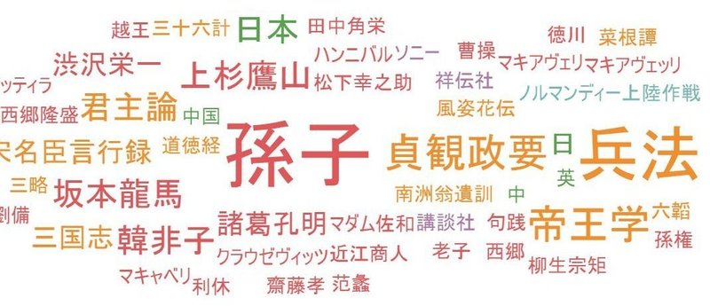Amazonの 歴史から学ぶビジネス書 ランキング 上位100書をワードクラウド解析にかけると 孫子 が最強すぎた 八代矢於紀 ヤシロヤオキ 怪談 幻想文学の話で海外交流 Note Amazonの 歴史から学ぶビジネス書 ランキング 上位100書をワードクラウド解析にかけると 孫子 が最強すぎた 八代矢於紀 ヤシロヤオキ 怪談 幻想文学の話で海外交流 Note