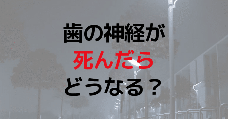 歯の神経が死んでいるかもしれない？思い当たる人は要注意⚠️