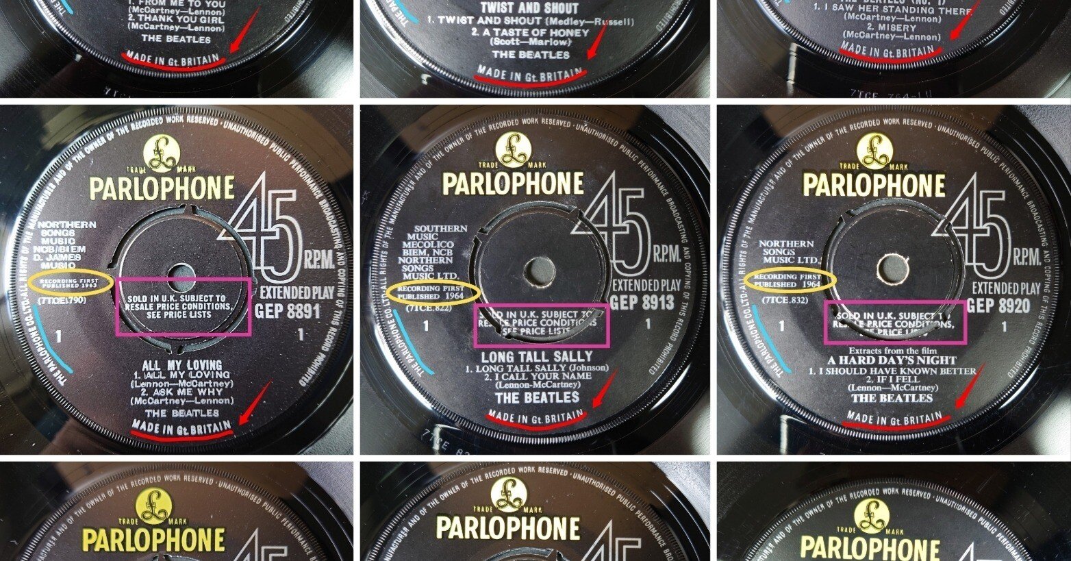 Beatles UK盤EPの変遷を追ってみよう④(レーベルまとめ)｜音(おと)